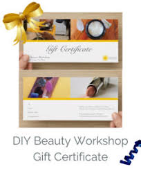 Make a gift card that looks like a dinosau. Diy Beauty Gift Certificates Make Your Own Skincare Mademoiselle Organic