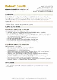 Maybe you would like to learn more about one of these? Registered Veterinary Technician Resume Samples Qwikresume