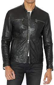 John Varvatos Star Usa Leather Band Collar Moto Jacket Men Bloomingdale S Leather Jacket Men Leather Jacket Black John Varvatos Star Usa