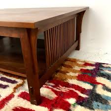 Stickley style mission oak rocker, boston rocker, walnut victorian corner what not shelf, cherry dropleaf table, mahogany dropleaf table, oak. Stickley Cherry Coffee Table