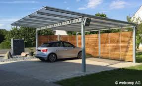 Doppelcarport Klassik Pultdach Acryl Stegdoppelplatten Seitenverkleidung Larchenholzlatten Quer Carport Modern Carport Pultdach
