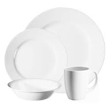 Black And White Dinner Plates Uk Corelle Dazzling White 16pc Dinner Set Dinnerware Set Dinner Sets Corelle