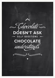 Typographic Print Digital Print Typography Kitchen Poster Blackboard Chocolate Quote Kitchen Art Inspirational Print Funny Quotes Chocolate Quotes Quotes