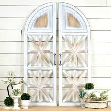 This beautiful white washed/distressed decorative shutter / floral wall hanging will be. Arched Wood Shutter Wall Decor Antique Farmhouse