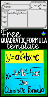 Free Quadratic Formula Warm Up Template Quadratics High School Math School Algebra