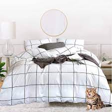 Get it as soon as fri, may 7. Amazon Com Jumeey Black And White Comforter Twin Plaid Bedding Set Teen Boys Girls Grid Gingham Comforter Duvets Cotton 3 Pcs Buffalo Checkered Bed Comforters Twin Size Kitchen Dining