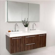 Double sink bathroom vanities are not only for husband and wife, but for siblings also! Opulento 54 Wall Mounted Double Sink Bathroom Vanity W Medicine Cabinet Set By Fresca Kitchensource Com