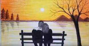 How To Draw Scenery Of Sunset With Oil Pastel Step By Step Tutorial 17 Steemit This is a very easy acrylic painting for an absolute beginner.