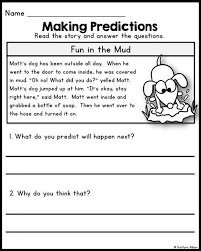 These reading worksheets will help kids practice their comprehension use these printable worksheets to improve reading comprehension. Reading Comprehension Making Predictions Passages Worksheets Predicting For Kids Letter Predicting Worksheets For Kids Worksheets Dividing Decimals Worksheet 5th Grade Math Drills Graph Paper Expense Worksheet Linear Function Word Problems Worksheet With