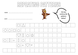 Each sheet also includes a picture colour. Repeating Patterns Using Shape And Colour Teaching Resources