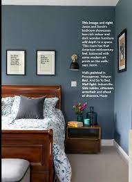 Pin By Stephanie Smith On Our Farmhouse In 2021 Blue Bedroom Paint Bedroom Paint Colors Master Feature Wall Living Room