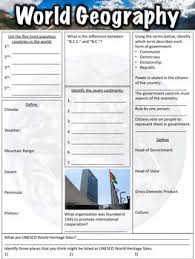 World Geography Worksheet Geography Worksheets World Geography Citing Text Evidence