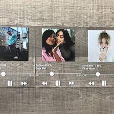 Custom Music Album Plaque Acrylic Spotify Apple Music Wall Etsy Custom Song Plaque Song Plaque Cute Girlfriend Ideas