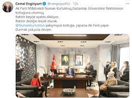 Numan kurtulmuş, gaziantep büyükşehir belediye'sini de ziyaret etti. Dp Li Enginyurt Numan Kurtulmus Un Fotografini Elestirdi Rektor Bey Ayakta Dikiliyor Rektor Dedigin Boyle Olacak