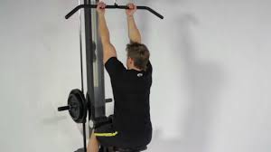 What is a pull down workout? Bodybuilding Rob Riches Back Biceps Workout On Powertec Lat Pulldown Basic Trainer Workbench Youtube