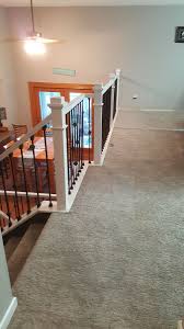 Sturdy cable deck railing on solid wood posts lends a rugged look to your deck and helps maintain a clear view of the surrounding landscape. Before And After Railing Install Mystairways