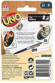 The official uno rules states that after a card is drawn the player can discard it if it is a match, or if not, play passes on to the next player. Amazon Com Mattel Uno The Office Card Game With 112 Cards Instructions Gift For Kid Adult Or Family Game Night Ages 7 Years Older Toys Games