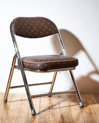 Sarah Coleman On Instagram Mini Lv Folding Chairs Are All Uniquely Themselves And Made To Order All Upholstery Is From Vintage Folding Chair Chair Diy Chair