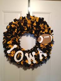 Iowa Hawkeye Felt Wreath Felt Wreath Iowa Hawkeye Rag Wreath