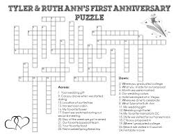 First Anniversary Gift Idea Create A Crossword Puzzle For Your Significant Other To Complete Used Disc First Anniversary Gifts Puzzle Maker First Anniversary