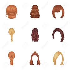 Fringe hairstyles trending hairstyles short bob hairstyles. Quads Blond Braids And Other Types Of Hairstyles Back Hairstyle Royalty Free Cliparts Vectors And Stock Illustration Image 80926879