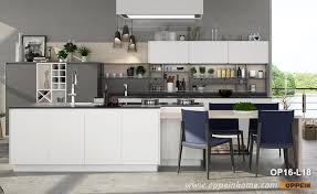 Whether you're going for a modern, transitional, or contemporary design, white brings all the design elements in the room together. Modern White And Gray Matte Lacquer Kitchen Cabinet Op16 L18