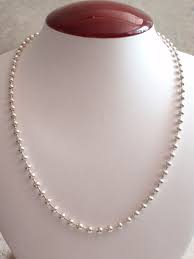 Sterling Silver Ball Chain Necklace 5mm Beaded Milor Italy 32 Inches Vintage Silver Bead Necklace Ball Chain Necklace Sterling Silver Bead
