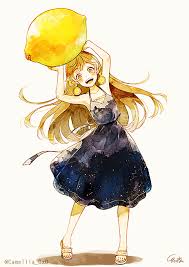 lemon night by 紅木春 水彩画 女の子 アニメの描き方 イラスト