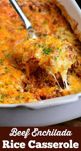 Narrow search to just ground beef enchiladas in the title sorted by quality sort by rating or advanced search. Beef Enchilada Rice Casserole Will Cook For Smiles