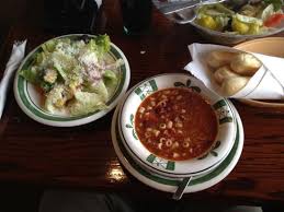The house salad, 1 serving with no dressing is 250 mg. Olive Garden Unlimited Soup Salad And Breadsticks Picture Of Olive Garden Italian Restaurant Rochester Tripadvisor