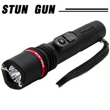 Police Stun Gun 305 Max Voltage Rechargeable Self Defense Led Flashlight Taser Case Wish