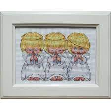 Free dimensions cross stitch patterns. Free Shipping Top Quality Popular Counted Cross Stitch Kit Almost Perfect 3 Little Angels Angel Logo Angel Lightstitch Floss Aliexpress
