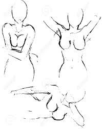 Drawing bodies in motion is incredibly important for mastering figure drawing. Tutorial Of Drawing A Female Body Drawing The Human Body Step Stock Photo Picture And Royalty Free Image Image 147860161