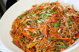 13 Vegan Korean Recipes To Make You Say Mashita Peta Sweet Potato Noodles Food Dishes Sweet Potato Stir Fry