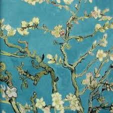 Van gogh blossoming almond tree fine art poster. Almond Blossom Wallpaper In Turquoise From The Van Gogh Collection By Burke Decor
