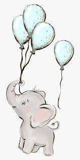 Watercolor Elephant Balloons Baby Boy Babyanimals Elephant With Balloons Clipart Hd Png Do Baby Elephant Drawing Elephant Drawing Baby Animal Drawings