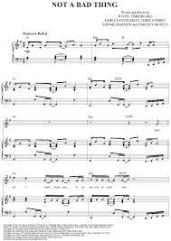 Not A Bad Thing Sheet Music Printable Sheet Music Digital Sheet Music