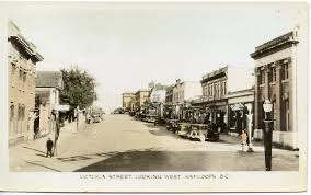 Cities and towns in british columbia. Circa 1930 Kamloops Bc Victoria St Looking West Kamloops Photo Street