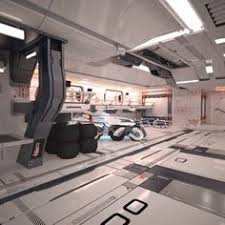 3d Model Sci Fi Hangar Star Citizen Futuristic Interior Sci Fi