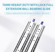 76MM High Quality Width Heavy Duty Ball Bearing Slides