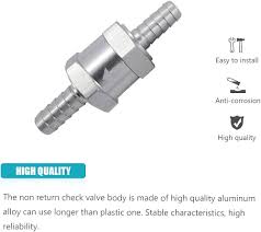 1 PCS 5/16" 8mm Non Return One Way Check Valve for Fuel Line Oil Petrol  Diesel Aluminium Silver : Buy Online at Best Price in KSA