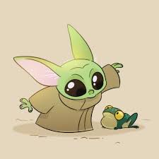 The baby flies in its cradle, spends time with the mandalorian, it is very cute! Cute Baby Yoda Starwars