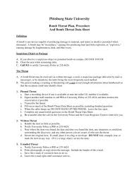 A suspicious package may contain dangerous items or substances. Bomb Threat Plan Procedure And Bomb Threat Data Sheet