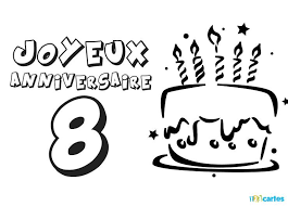 Sélectionnez le dessin de votre choix, cliquez dessus pour voir le coloriage à sa pleine grandeur, faites un clic droit avec la souris. 16 Cartes Joyeux Anniversaire Age 8 Ans Gratuits 123 Cartes
