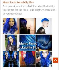 Rockabilly Blue By Manic Panic Rockabilly Blue Hair Color Diy Hairstyles
