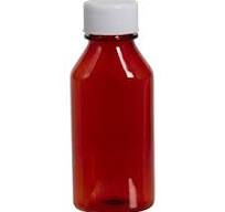 6 oz. Amber PET Oval Liquid Bottle with 24/400 White CRC Cap ...