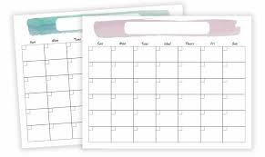 Download or customize these free printable monthly calendar templates for the year 2021 with us holidays. Printable Monthly Calendar 8 5x11 Or 11x14 With Watercolor Design