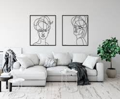 Top quality metal wall artwork decor and more for sale! Xl One Line Art Metal Home Decor Women Portrait Wall Art Interior Decor Wall Bedroom Decor Wall Art A Wall Decor Bedroom Wall Art Decor Bedroom Home Decor