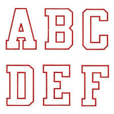 College Applique Font 2 Color 2 Colours Embroidery Files Applique