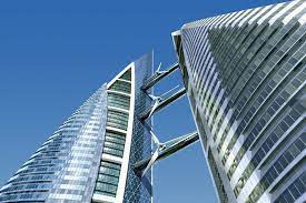Bahrain world trade center & financial harbour towers.jpg 3,264 × 2,448; The Bahrain World Trade Center Has Built In Wind Turbines Amusing Planet
